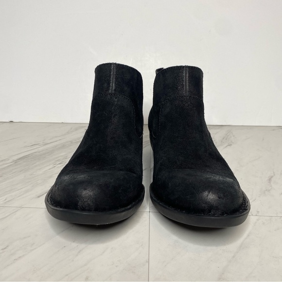 Born Beth Black Distressed Suede Bootie 8 1/2 M - Picture 2 of 14